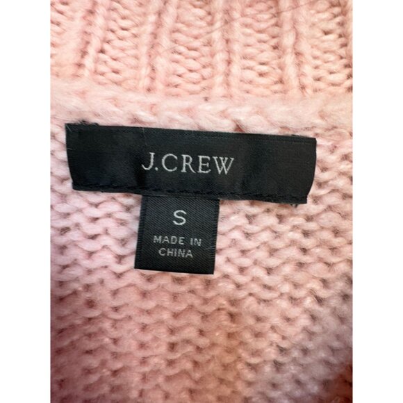 J.Crew Womens Knit Sweater Button Shoulder Small Pink Wool & Alpaca Blend - Picture 2 of 12